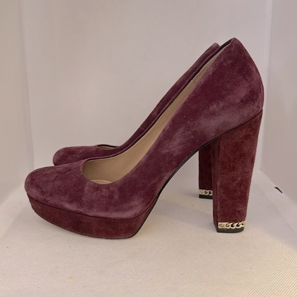 Michael Kors Leather Suede Platform Pumps Size 6.5 - EUC - Picture 4 of 14